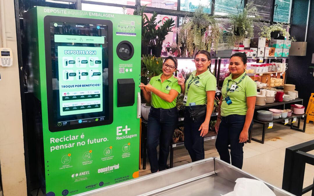 Equatorial Piauí inova com máquinas de autoatendimento do E+ Reciclagem em Teresina